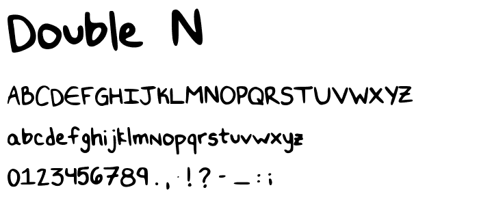 Double _N_ font